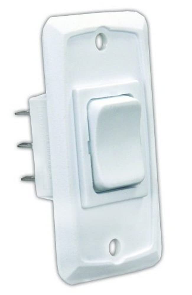 JR PRODUCTS 12835 JR Products 12835 White DPDT Mom-On/Off/Mom-On Switch