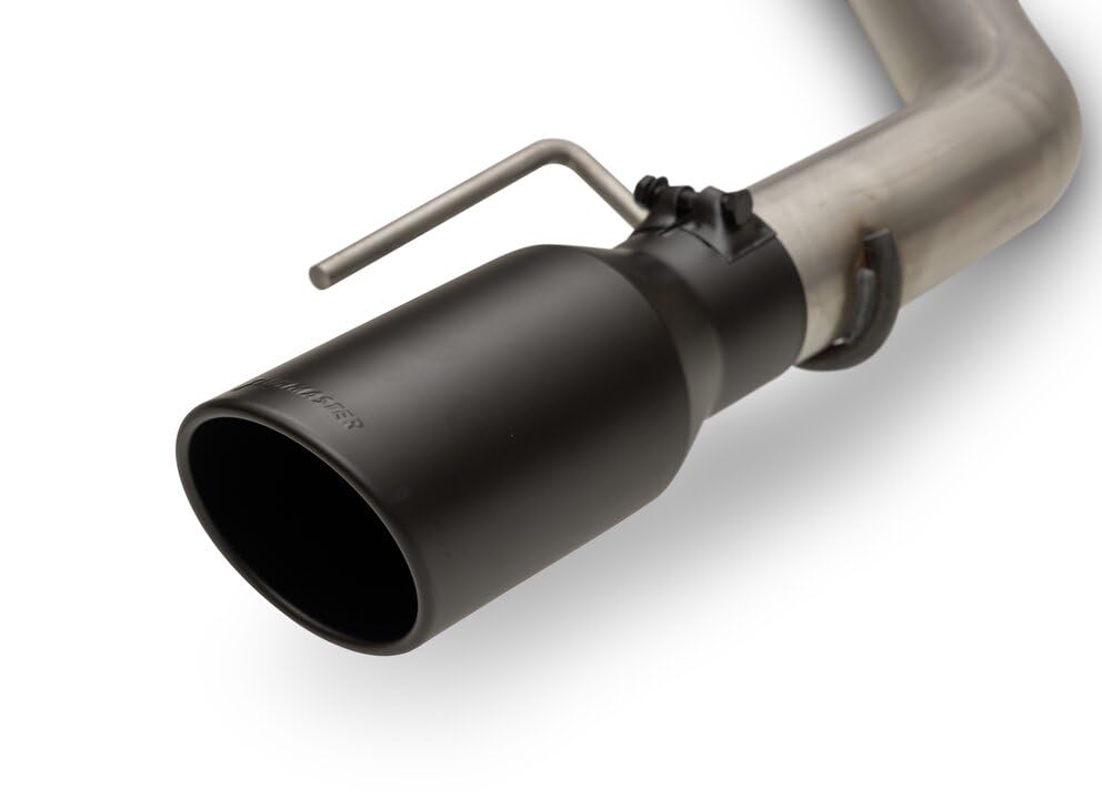 FLOWMASTER 818168 Flowmaster 818168 Outlaw Series Cat-Back Exhaust 3 Inch In Dual 2.5 Out 409 Stainless Steel 4.5 Inch Black Tips Compatible with 2021-2025 Ford F-150 2.7 3.5 5.0L PowerBoost and non-hybrid Factory Dual