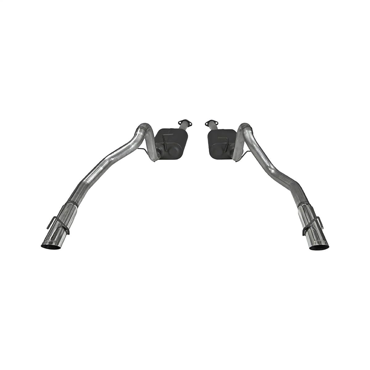 FLOWMASTER 17312 Flowmaster 17312 American Thunder Cat-Back Exhaust Kit 2.5 Inch Aluminized Steel with 3 Inch Polished Stainless Tips Compatible with 1999-2004 Ford Mustang GT, MACH 1 and Bullitt with 4.6L SOHC engine