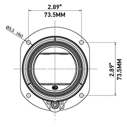 Hella 011988131 HLMP 90MM LED HIG/DRL/PO PERCF MV EC/SAE