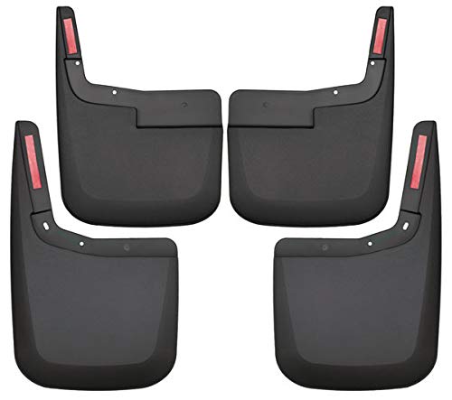Husky Liners 58446 Husky Liners - Front & Rear Mud Guards – 2015-2020 Ford F-150 No Fender Flares, Front & Rear Set - Black, 4 Pc – 58446