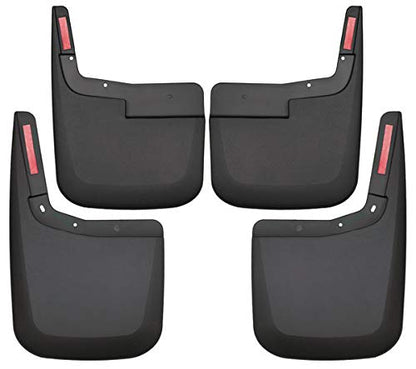 Husky Liners 58446 Husky Liners - Front & Rear Mud Guards – 2015-2020 Ford F-150 No Fender Flares, Front & Rear Set - Black, 4 Pc – 58446