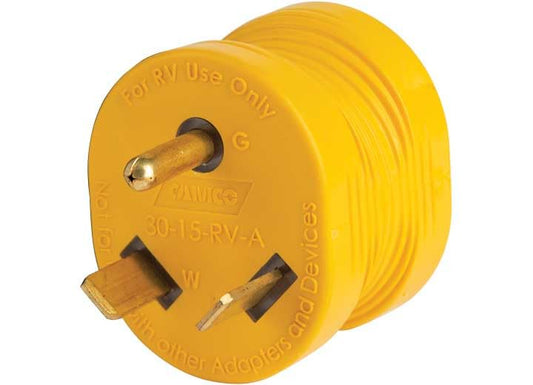 CAMCO 55232 Camco 55232 30 Amp Male/15 Amp Female Adapter with Indicator Light
