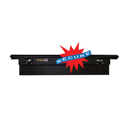 CAMLOCKER S71LP_MB CAMLOCKER S71LPMB 71 Inch Low Profile Crossover Tool Box, Heavy Duty Aluminum, Matte Black, Secure Storage For Pickup Trucks, Weather Tight Construction, with Sliding Tool Tray Organizer, Made in USA