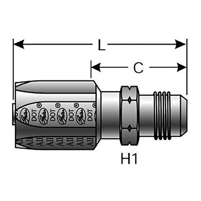Gates G34195-1212 HYDRAULIC COUPLING-FIELD ATTACHABLE