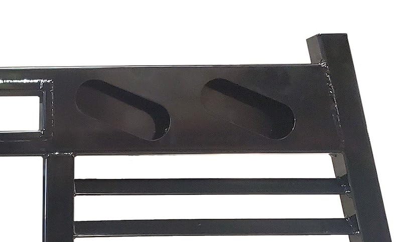 CATTLEMAN DR408LBO Cattleman HD DR408LBO Headache Rack Fits Dodge Ram 1994-2018 Louvered Powder Coated Black Steel Light Cutout