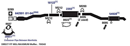 AP EXHAUST 700343 AP Exhaust Products 700343 Exhaust Muffler