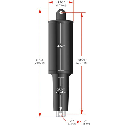 LENCO 15056-001 Lenco 101XD Extreme Duty Actuator - 12V - 2 1/4" Stroke - 3/8" Hardware