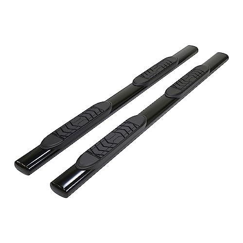 TRAILFX A7100T TrailFX Nerf Bars for Toyota Tundra Double Cab 2022-2025 – Black Powder Coated Steel Side Steps with Step Pads and Bed Step Without End Caps Rocker Panel Mount