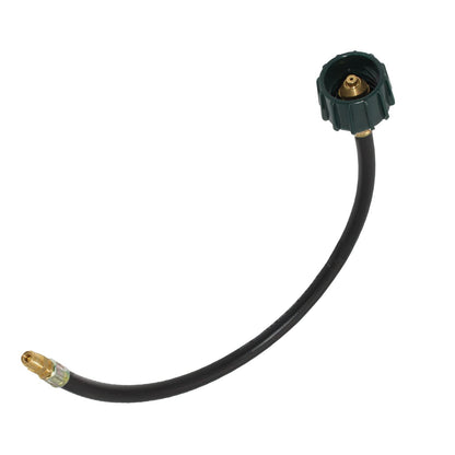 FLAME KING E18INPT Flame King 18-inch Pigtail Hose Connectors, 1/4" Male Inverted FLARE (NOT NPT) for RV, Van or Trailer, Propane Tank 2-Stage Auto Changeover Regulators, Black/Green