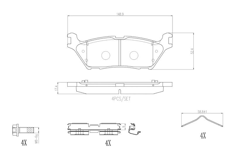 BREMBO P24252 Brembo P24252 BRAKE PAD