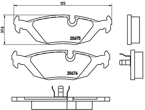 BREMBO P06009 Brembo P06009 Low-Met Rear Disc Brake Pad Set ALPINA/BMW OE# 34211158912