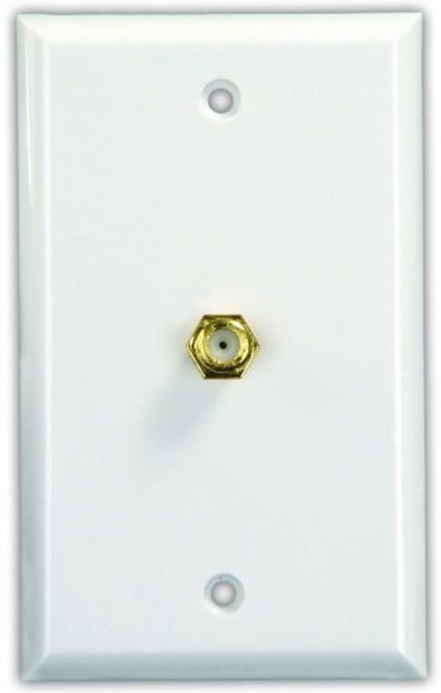 JR PRODUCTS 47785 JR Products 47785 Polar White Interior Cable TV Plate
