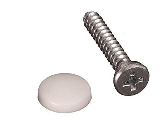 RV DESIGNER H618 RV Designer H618 - Dashboard Screws with Caps, White, 14 Pack