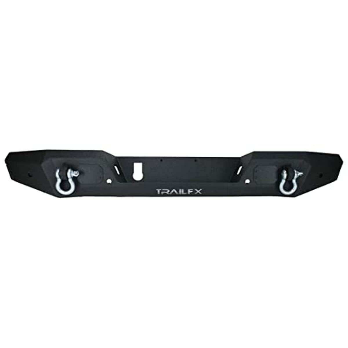 TRAILFX JL013T TrailFX Rear Bumper Fits Jeep Gladiator JT 2020-2025 One-Piece Direct Fit Black Textured Powder Coated Steel With D-Ring Mounts LED Light Cutouts OE Sensor Compatible TrailFX JL013T