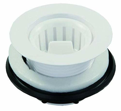 JR PRODUCTS 95015 JR Products 95015 Strainer with Threaded Basket - White