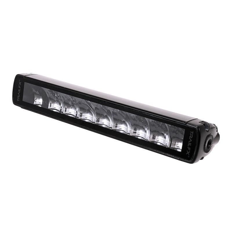 TRAILFX 10SRBKCM TrailFX 10SRBKCM Light Bar 10 Inch Single Row LED 45W Combo Spot and Flood Lights 3780 Raw Lumens Black Aluminum Housing IP67 with Brackets and Installation Hardware