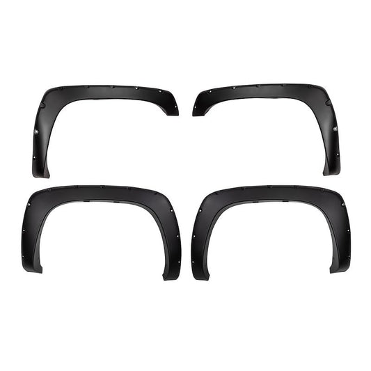 TRAILFX TFC3000S Trail FX Fender Flare TFC3000S Pocket Style Black Smooth Finish 2 Inch Front and 2 Inch Rear Tire Coverage Polypropylene Fits 1999-2006 Chevrolet/GMC Silverado/Sierra 1500/2500/3500