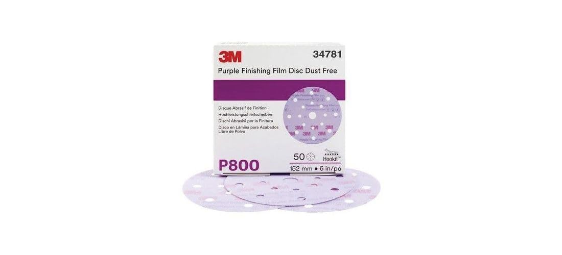 3M 34781 6In p800 260l 17 hole; purple hookit 50/bx [PRICE is per BOX]