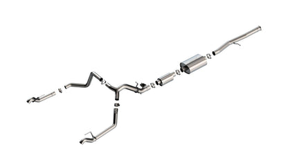 BORLA 140993 Borla 2024 Chevy Silverado 1500 6.2L V8 S-Type Catback Exhaust with Simulator (Fact. Fascia Tips)