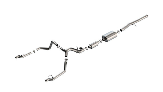 BORLA 140993 Borla 2024 Chevy Silverado 1500 6.2L V8 S-Type Catback Exhaust with Simulator (Fact. Fascia Tips)