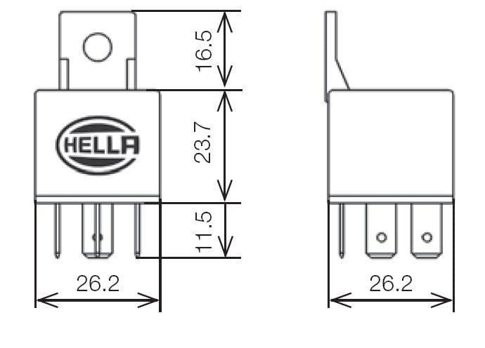 HELLA 933332181 HELLA 933332181 12V/40 Amp SPDT Mini ISO Relay with Bracket