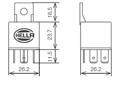 HELLA 933332181 HELLA 933332181 12V/40 Amp SPDT Mini ISO Relay with Bracket