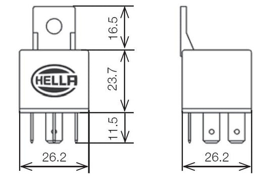 HELLA 933332181 HELLA 933332181 12V/40 Amp SPDT Mini ISO Relay with Bracket