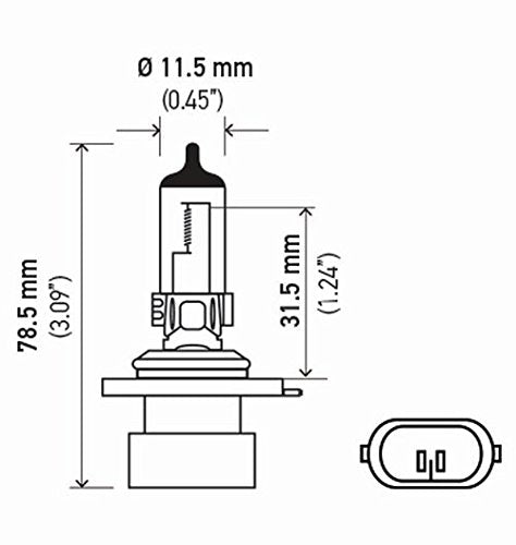 HELLA 9006XS HELLA 9006XS Standard Halogen Bulb, 12 V, 55W