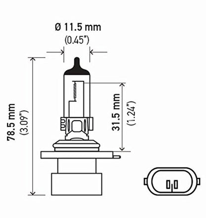 HELLA 9006XS HELLA 9006XS Standard Halogen Bulb, 12 V, 55W