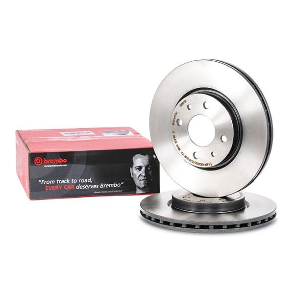 BREMBO 09584311C02 Brembo 09.5843.11 UV Coated Pillar Vented Front Brake Rotor ALFA ROMEO/CHRYSLER/CITROËN/FIAT/LANCIA/PEUGEOT OE# 46401356