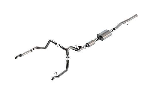 BORLA 141003 Borla 2024 Chevrolet/GMC 1500 ZR2 & AT4X 6.2L V8 4WD 4DR S-Type Catback Exhaust with Turndown Tips