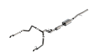 BORLA 141003 Borla 2024 Chevrolet/GMC 1500 ZR2 & AT4X 6.2L V8 4WD 4DR S-Type Catback Exhaust with Turndown Tips