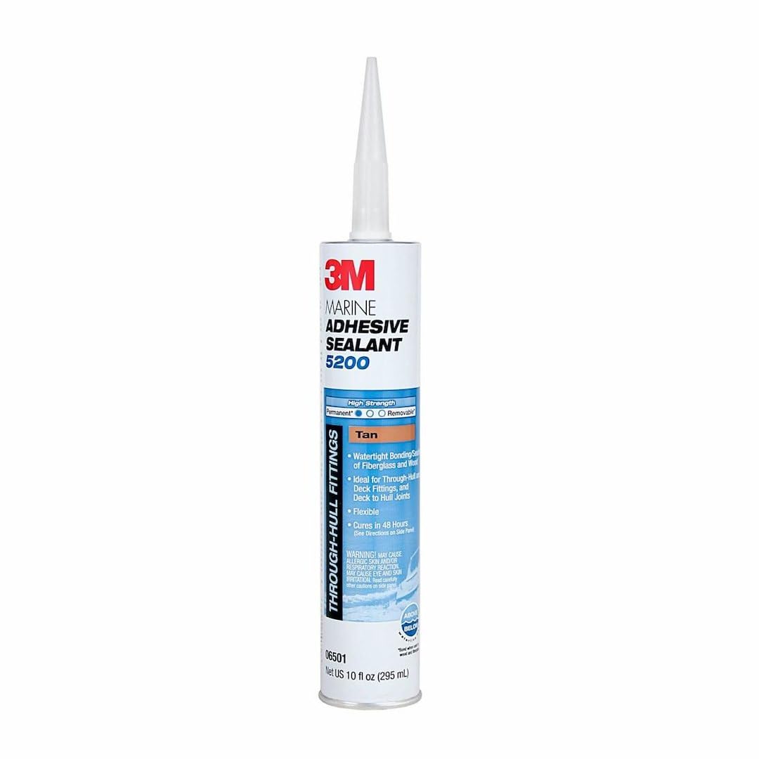 3M 06501 3M Marine Adhesive Sealant 5200, Tan, 295 mL Cartridge with Nozzle