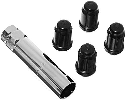 GORILLA 21631BC Gorilla Automotive 21631BC Black Chrome Small Diameter Wheel Locks (12mm x 1.50 Thread Size)