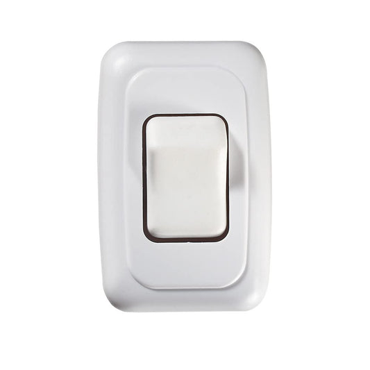 RV DESIGNER S531 RV Designer S531 - White Single Contoured Wall Switch, On/Off - SPST