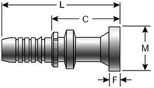 Gates G20350-1012 GlobalSpiral Couplings, Code 62 O-Ring Flange