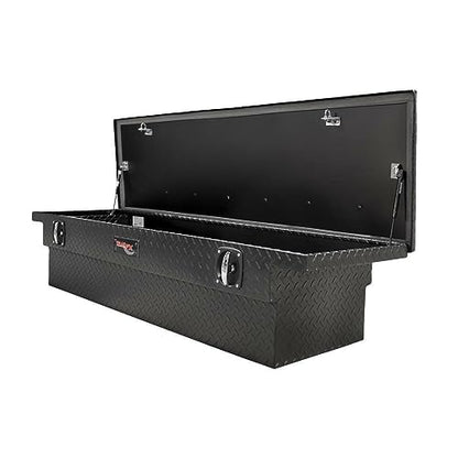 TRAILFX 120693C TrailFX 120693C Tool Box Fits 1987-2025 Ford F-150 Low Profile Crossover Tool Box Single Lid Diamond Tread Matte Black Aluminum 69 Inch Wide 8.4 Cubic Foot T-Handle