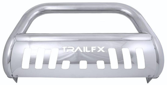 TRAILFX B0044S TrailFX B0044S Bull Bar with Skid Plate for Toyota Tundra 2022-2025 3 Inch Diameter Polished Stainless Steel Frame Mount, Holes for Optional Lighting TrailFX B0044S
