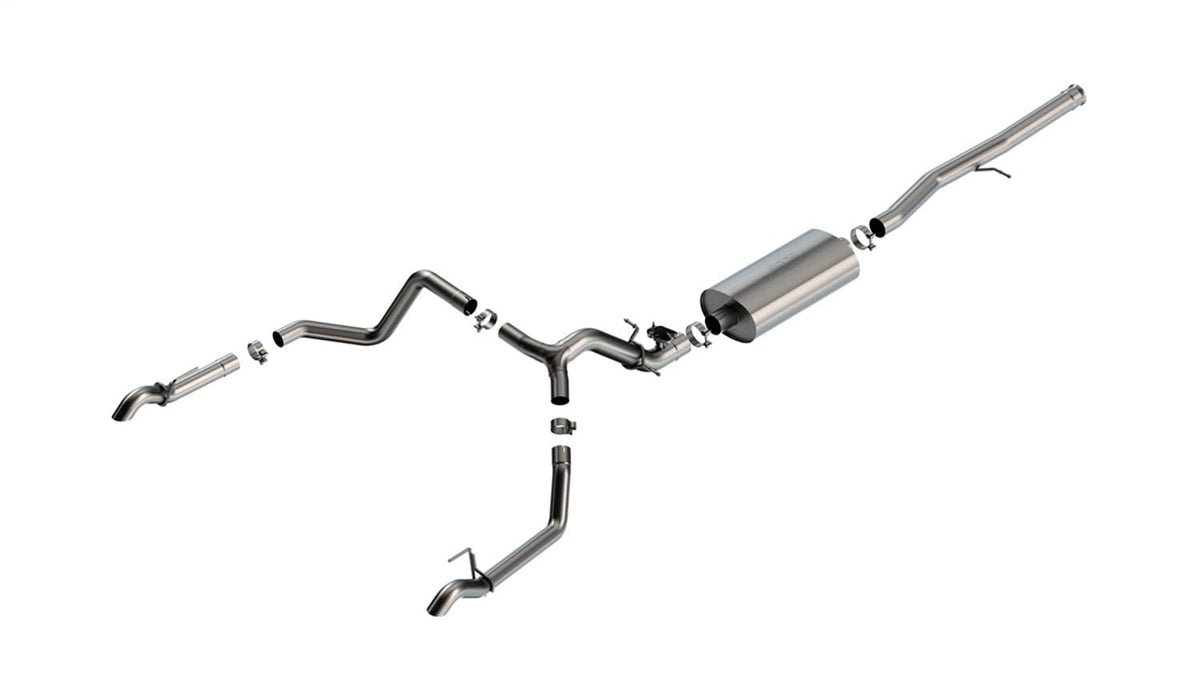 BORLA 141002 Borla 2024 Chevrolet/GMC 1500 ZR2 & AT4X 6.2L V8 4WD 4DR Touring Catback Exhaust with Turndown Tips