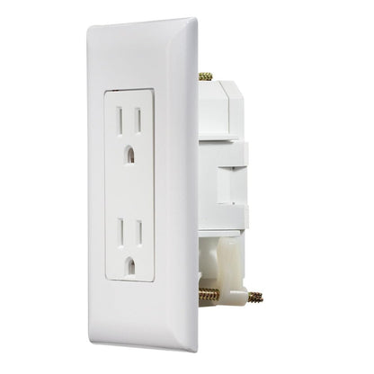 RV DESIGNER S811 RV Designer S811 - Self-Contained Dual AC Outlet with Cover Plate, White