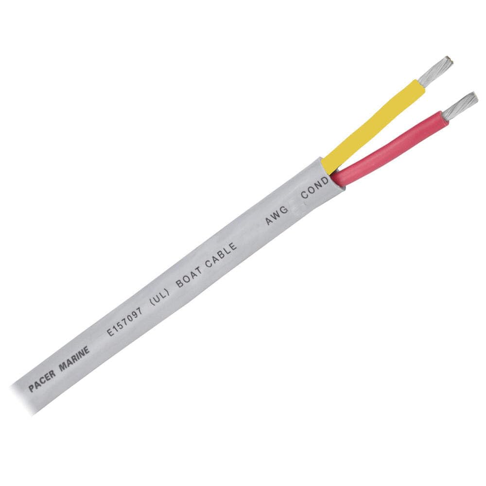 PACER WR14/2RYW-100 Pacer 14/2 AWG Round Safety Duplex Cable - Red/Yellow - 100'