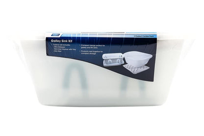 CAMCO 43517 Camco 43517 White Sink Kit with Dish Drainer, Dish Pan and Sink Mat,Pack of 1
