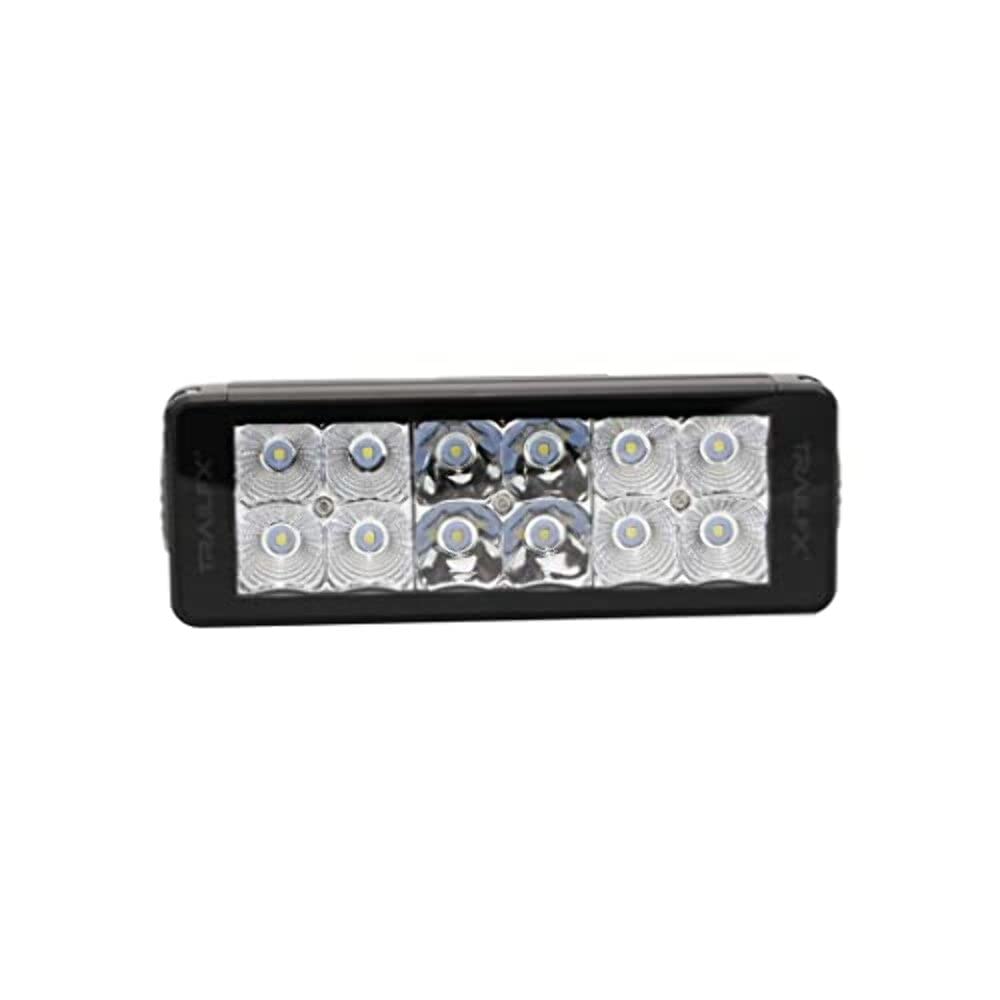 TRAILFX 6DRSCM Trailfx 6 Inch LED Light Bar Combo Spot and Flood Beam 12 OSRAM LEDs 1885 Effective Lumens Black Aluminum Housing Polycarbonate Lens Wiring Harness and Side Bottom Mount Brackets Included