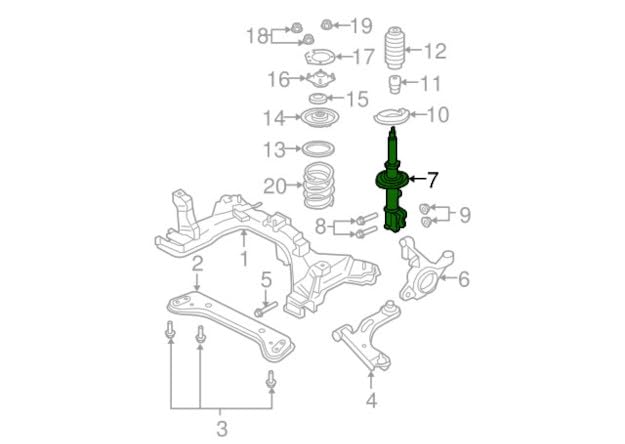 Motorcraft AST306 SHOCK ABSORBER ASY
