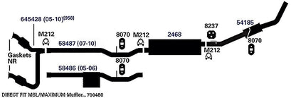 AP EXHAUST 58487 AP Exhaust Products 58487 Exhaust Pipe