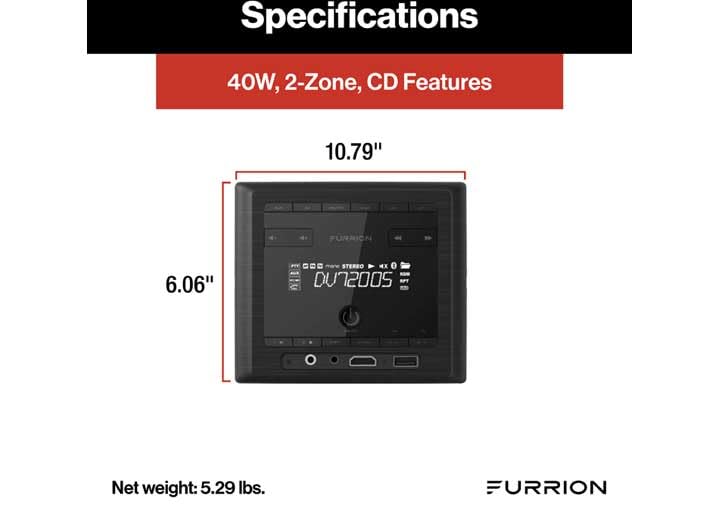 FURRION LLC DV7200S Furrion® - Furrion RV & Marine Entertainment System - 40W, 2-Zone #DV7200S