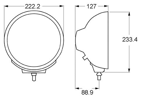 HELLA 007560901 Hella 007560901 LAMP RE 4000 FOG BLK H3 12V