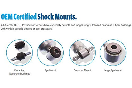 BILSTEIN 24-185783 Bilstein 24-185783 5100 Series Rear Shock fits 1994 2002 Dodge Ram 2500 3500 4WD with 0-1" Lift | Monotube Design