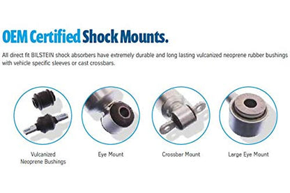 BILSTEIN 24-185783 Bilstein 24-185783 5100 Series Rear Shock fits 1994 2002 Dodge Ram 2500 3500 4WD with 0-1" Lift | Monotube Design